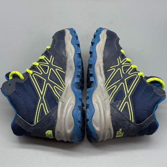 The North Face Hedgehog Mid Boy's 10 Navy Blue Hiking Boots Lace-Up Outdoor Shoe - Picture 7 of 10